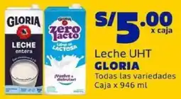 Makro Gloria leche uht todas las variedades caja oferta