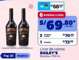 Makro Bailey's licor de crema botella oferta