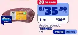 Makro Ternez asado redondo oferta