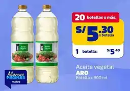 Makro Aro aceite vegetal botella oferta