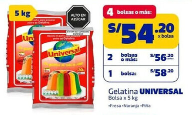 Makro Universal gelatina bolsa oferta