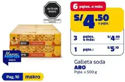 Makro Aro galleta soda pqte. oferta