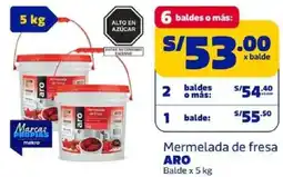 Makro Aro mermelada de fresa balde oferta
