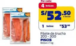 Makro Piscis filete de trucha 200-300 bolsa oferta