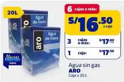 Makro Aro agua sin gas caja oferta