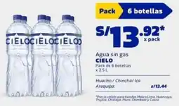 Makro Cielo agua sin gas oferta
