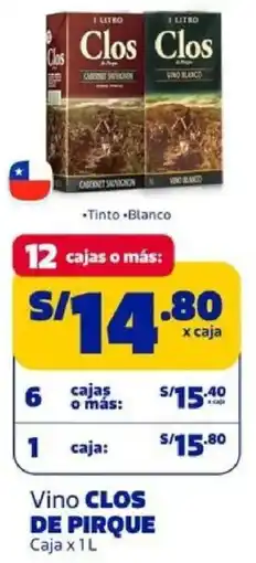 Makro Clos de pirque vino caja oferta