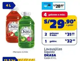 Makro Dkasa lavavajillas líquido galón oferta