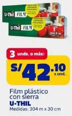 Makro U-thil film plástico con sierra oferta