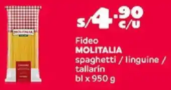 Molitalia fideo spaghetti / linguine / tallarín bl