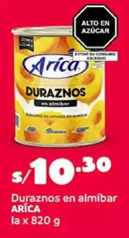 Plaza Vea Aríca duraznos en almíbar la oferta