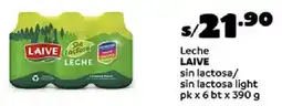 Plaza Vea Laive leche sin lactosa/ sin lactosa light oferta