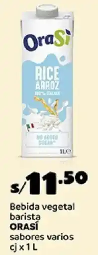 Plaza Vea Orasí bebida vegetal barista sabores varios cj oferta