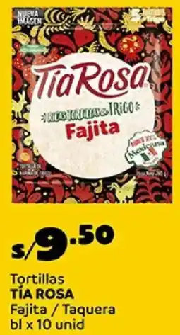 Plaza Vea Tía rosa tortillas fajita / taquera bl oferta