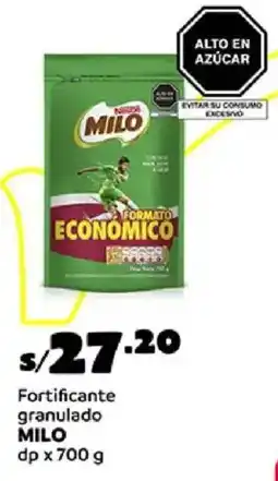 Plaza Vea Milo fortificante granulado dp oferta