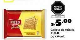 Plaza Vea Field galleta de vainilla pq oferta