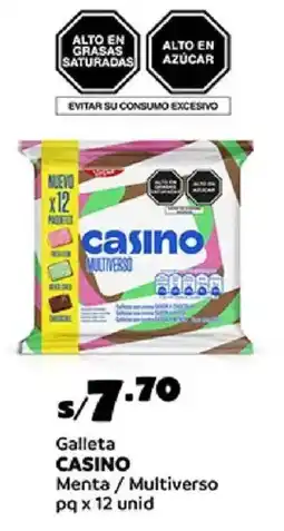 Plaza Vea Casino galleta menta/multiverso pq oferta