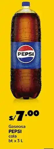 Plaza Vea Pepsi gaseosa cola bt oferta