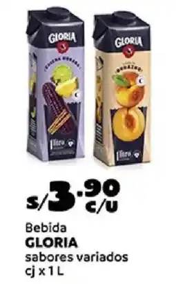 Plaza Vea Gloria bebida sabores variados cj oferta
