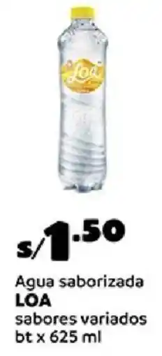 Plaza Vea Loa agua saborizada sabores variados bt oferta