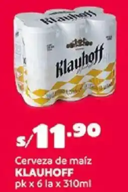 Plaza Vea Klauhoff cerveza de maíz oferta