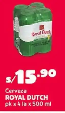 Plaza Vea Royal dutch cerveza oferta