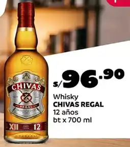 Plaza Vea Chivas regal whisky 12 años bt oferta