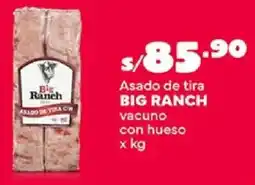 Plaza Vea Big ranch asado de tira vacuno con hueso oferta