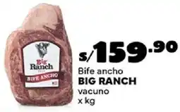 Plaza Vea Big ranch bife ancho vacuno oferta