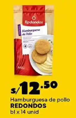 Plaza Vea Redondos hamburguesa de pollo bl oferta