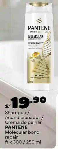 Plaza Vea Pantene shampoo / acondicionador/ crema de peinar oferta