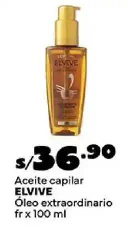 Plaza Vea Elvive aceite capilar óleo extraordinario fr oferta