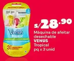 Plaza Vea Venus máquina de afeitar desechable tropical oferta