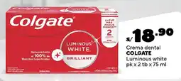 Plaza Vea Colgate crema dental luminous white oferta