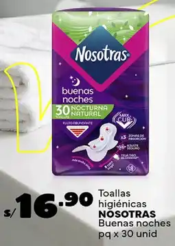 Plaza Vea Nosotras toallas higiénicas buenas noches pq oferta