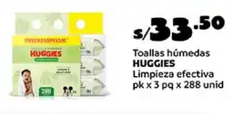 Plaza Vea Huggies toallas húmedas limpieza efectiva oferta
