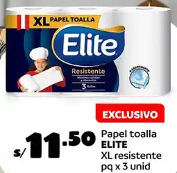 Plaza Vea Elite papel toalla oferta