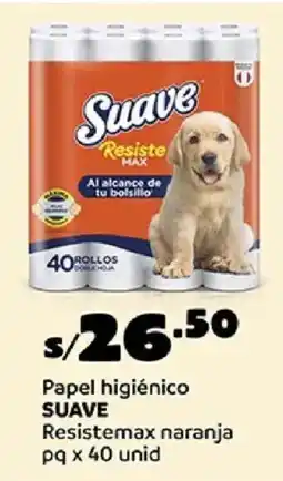 Plaza Vea Suave papel higiénico resistemax naranja pq oferta