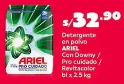 Plaza Vea Ariel detergente en polvo con downy / pro cuidado / revitacolor bl oferta