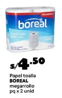 Plaza Vea Boreal papel toalla megarrollo pq oferta