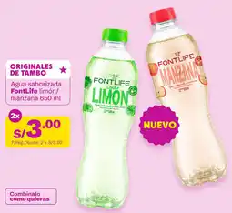 Tambo Fontlife agua saborizada limón/ manzana oferta