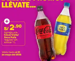 Tambo Coca-cola/ inca kola agrega una regular/ sin azúcar oferta