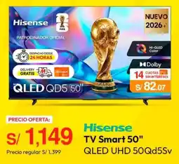 Metro Hisense tv smart 50" oferta
