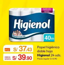 Metro Higienol papel higiénico doble hoja oferta