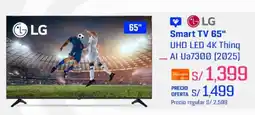 Metro Lg smart tv 65" oferta
