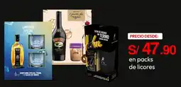 Metro En packs de licores oferta