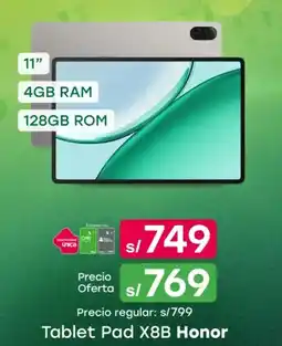 Tottus Honor tablet pad X8B oferta