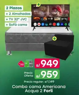 Tottus Forli combo cama americana acqua 2 oferta
