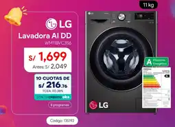 Hiraoka Lg lavadora AI DD oferta