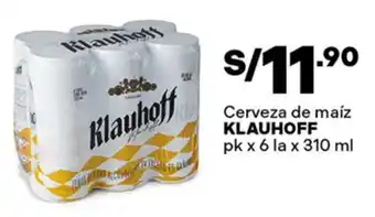 Plaza Vea Klauhoff cerveza de maiz oferta